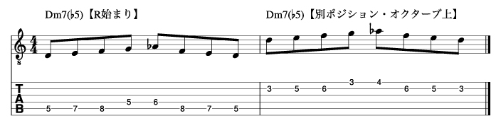 Ⅱm7(♭5)フレーズ3_楽譜