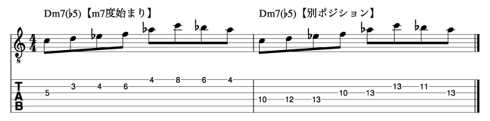 Ⅱm7(♭5)フレーズ7_楽譜