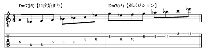 Ⅱm7(♭5)フレーズ8_楽譜