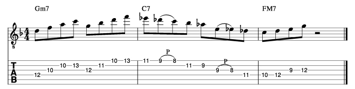 ジャズフレーズ分析譜例3_楽譜